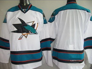 San Jose Sharks jerseys blank white hockey jerseys