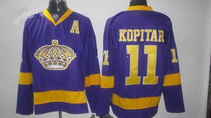 Los Angeles Kings 11 Anze Kopitar Purple ice Hockey Jerseys