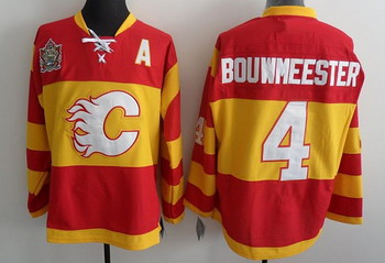 Calgary Flames 4 Jay Bouwmeester Red Heritage Classic Jerseys