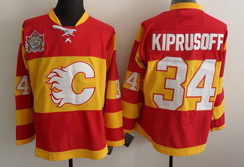 Calgary Flames 34 Miikka Kiprusoff Red Heritage Classic Jerseys