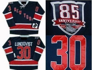 NY Rangers 30 H.Lundqvist jerseys 85TH jersey DK blue