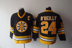 Boston Bruins 24 Terry O'Reilly Authenitc Black Jersey C patch