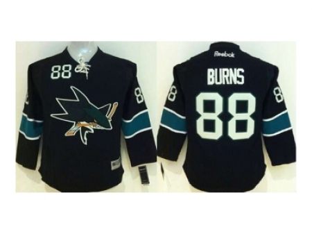 Youth NHL San Jose Sharks 88 Brent Burns black Jersey