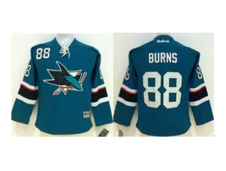 Youth NHL San Jose Sharks 88 Brent Burns green Jersey