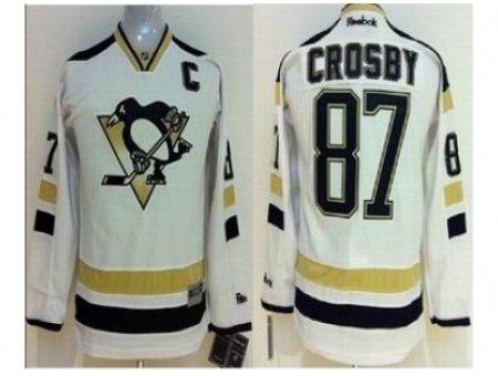 Youth nhl jerseys pittsburgh penguins #87 crosby white[2014 new stadium][patch C]