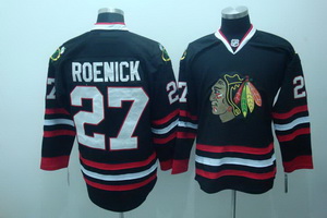 Chicago Blackhawks 27 Jeremy Roenick black jerseys