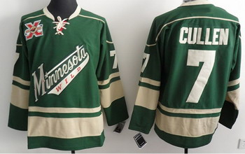 Minnesota Wild 7 Cullen Green Jerseys 10th Anniversary Mark