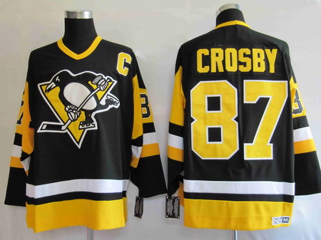 Pittsburgh Penguins 87 Sidney Crosby Black CCM jerseys