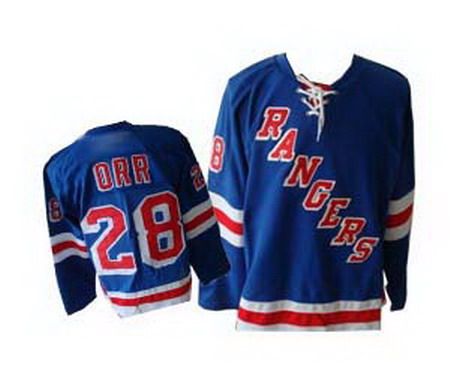 New York Rangers 28 Orr blue Jerseys