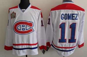 Montreal Canadiens 11 Gomez White Jerseys Classic