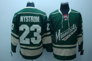 Minnesota Wild 23 Nystrom Green Jerseys