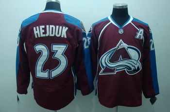 Colorado Avalanche 23 Milan Hejduk Dark red Jerseys