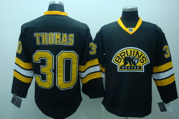 Boston Bruins 30 Tim Thomas Black 3rd Jerseys