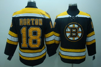 Boston Bruins 18 Nathan Horton Black Jerseys