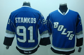 Tampa Bay Lightning 91 Stamkos Blue Jerseys BOLTS