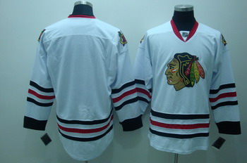 Chicago Blackhawks Blank White Jerseys