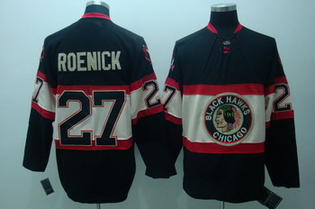 Chicago Blackhawks 27 Jeremy Roenick Black Jerseys