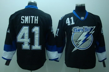 Tampa Bay Lightning 41 Mike Smith Black Jerseys