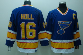 ST.LOUIS BLUES 16 Hull Blue Jerseys CCM