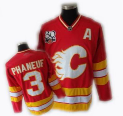 RBK hockey jerseys Calgary Flames 30TH jerseys 3# PHANEUF red