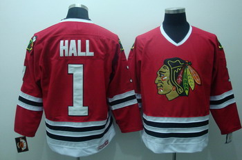 Chicago Blackhawks 1 Hall Red Jerseys