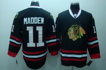 Chicago Blackhawks 11 John Madden Black Jerseys