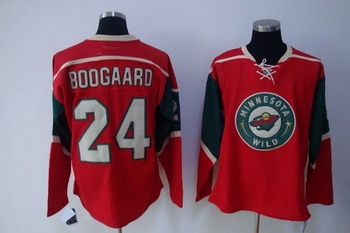 Minnesota Wild 24 boogaard red jerseys