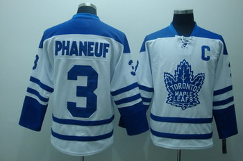 ICE Hockey Jerseys Pittaburgh Toronto Maple Leafs 3 Phaneuf white Jerseys C patch