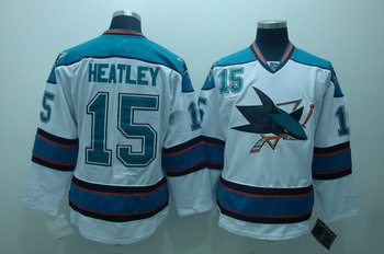 San Jose Sharks 15 heatley white Jerseys