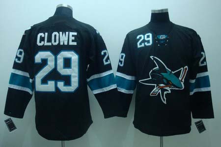 San Jose Sharks 29 Ryane clowe black jerseys