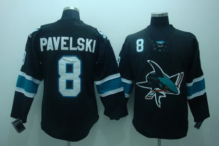 San Jose Sharks 8 Joe pavelski black jerseys