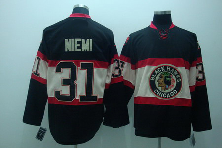 Antti Niemi 31 Chicago Blackhawks black  Third Jersey