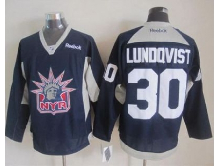 New York Rangers #30 Henrik Lundqvist Navy Blue Practice Stitched NHL Jersey