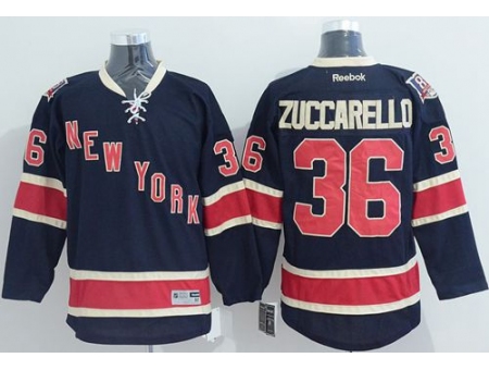 New York Rangers #36 Mats Zuccarello Navy Blue Alternate Stitched NHL Jersey