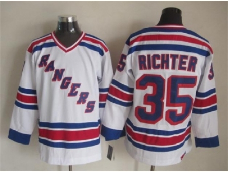 NHL New York Rangers #35 richter white jerseys(New vintage retro)