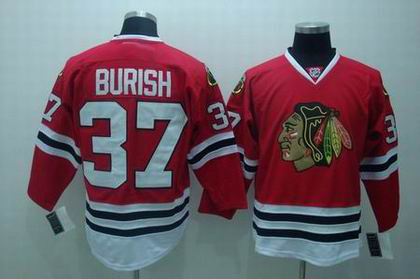 Chicago Blackhawks #37 Adam Burish Jerseys red