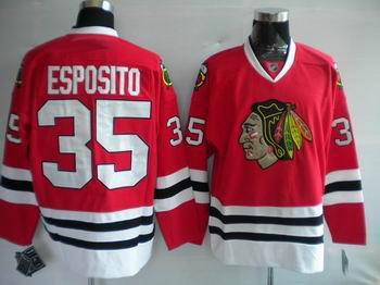 Chicago Blackhawks #35 Tony Esposito Hockey red Jersey