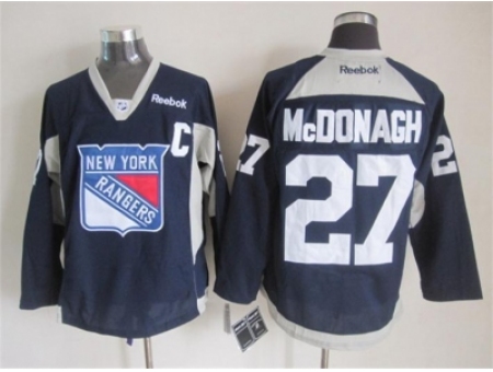 NHL New York Rangers 27 Ryan McDonagh Dark Blue Jerseys