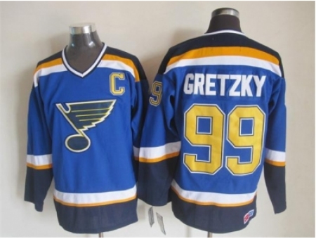 NHL St.Louis Blues #99 Gretzky blue jerseys