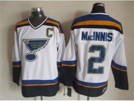 NHL St.Louis Blues #2 MacINNIS white jerseys