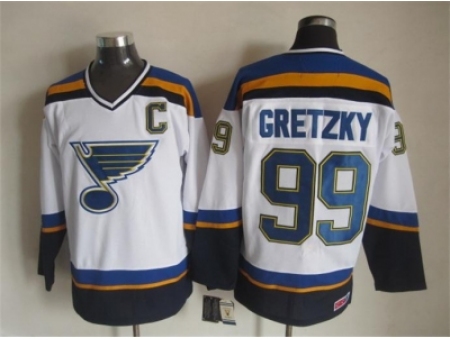 NHL St.Louis Blues #99 Gretzky white jerseys