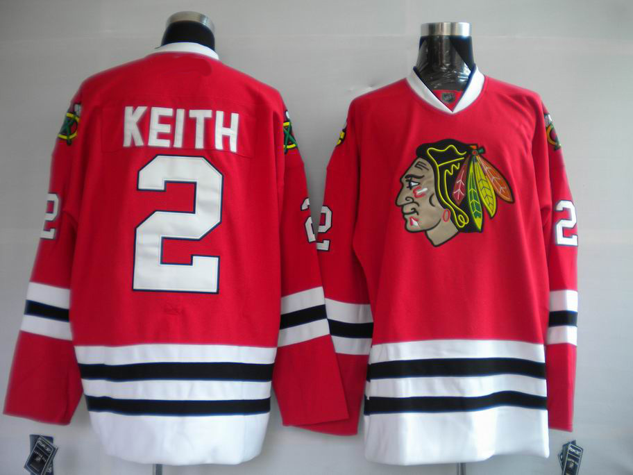 Chicago Blackhawks #2 Duncan Keith red hockey Jersey