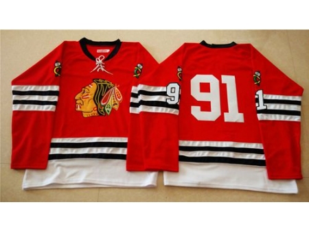 Chicago Blackhawks #91 Brad Richards Red Mitchell And Ness 1960-61 Stitched NHL Jersey