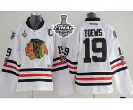 youth nhl jerseys chicago blackhawks #19 toews white[2015 winter classic][2015 stanley cup]