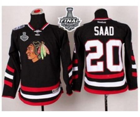 youth nhl jerseys chicago blackhawks #20 saad black 2014 Stadium Series[2015 stanley cup]