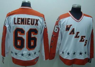 Pittsburgh Penguins #66 Marion Lemieux white WALES all star CCM Jerseys