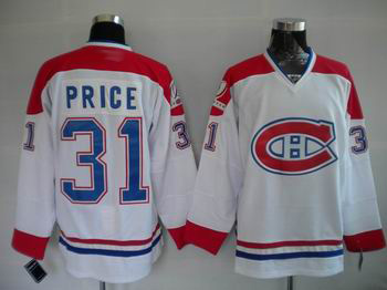 Hockey Montreal Canadiens #31 Carey Price Stitched Replithentic New CH White Jersey