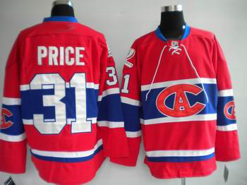 Hockey Montreal Canadiens #31 Carey Price Stitched Replithentic New CA Red Jersey