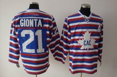 Hockey Montreal Canadiens #21 Brian Gionta strip Jersey