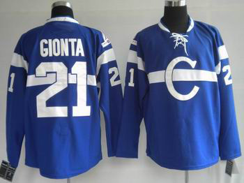 Hockey Montreal Canadiens #21 Brian Gionta blue Jersey